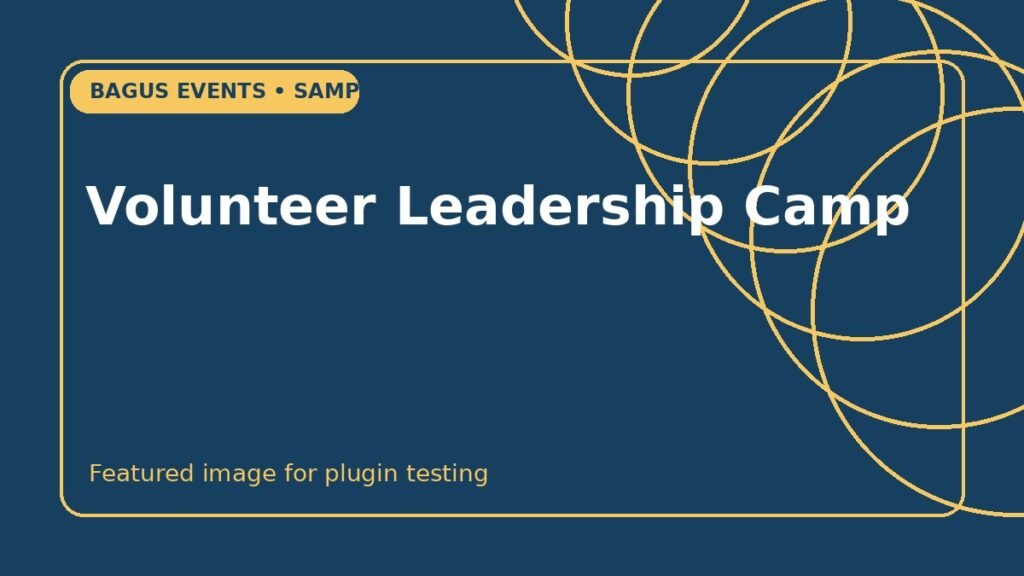 Volunteer Leadership Camp sample event cover