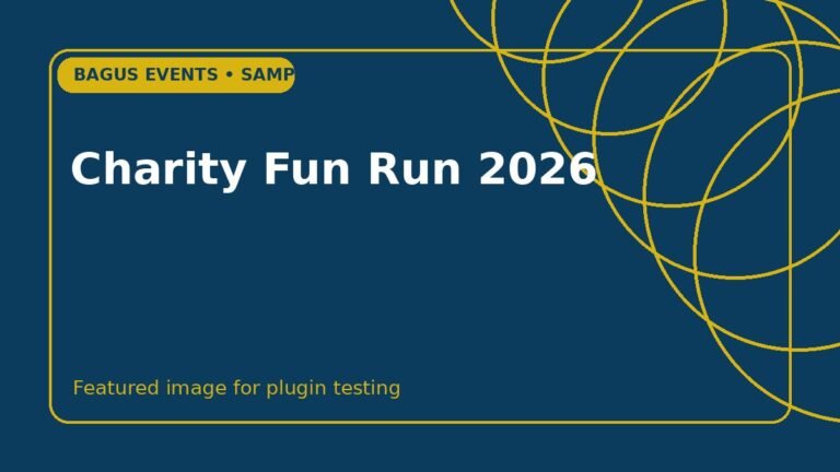 Charity Fun Run 2026 sample event cover