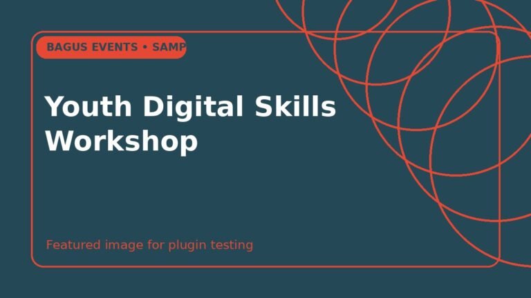 Youth Digital Skills Workshop sample event cover