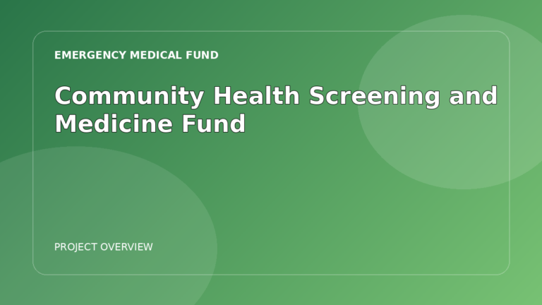 Community Health Screening and Medicine Fund featured image