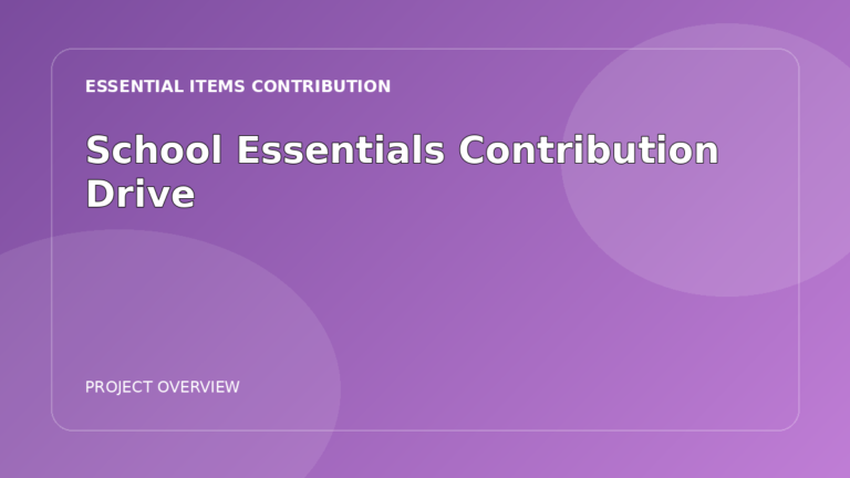 School Essentials Contribution Drive featured image